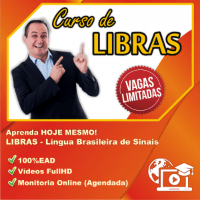 Capa do curso APRENDA LIBRAS — Vídeos + Aulas ao vivo com Instrutor agendado